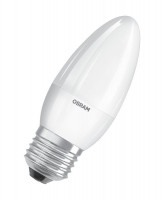 Лампа светодиодная LED G3 Value LVCLB75 10SW/830 10Вт свеча матовая 3000К тепл. бел. E27 800лм 230В 10х1 RU OSRAM 4058075579538