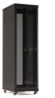 Шкаф напольный 19дюйм 22U 1166х600х600мм (ВхШхГ) передняя и задняя распашные перфор. двери (75%) ручка с замком (RAL 9005) (разобранный) TTR-2266-DD-RAL9005 черн. Hyperline 434132