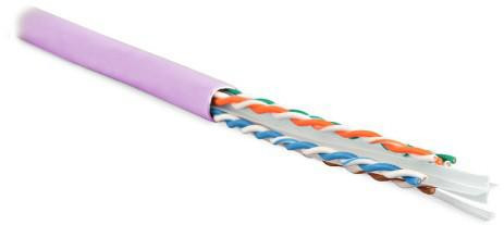 Кабель витая пара U/UTP кат. 6 4 пары (23 AWG) ож (solid) с разделителем LSZH нг(А)-HF -20град.C-+75град.C гарантия: 15 лет компонентная 25 лет системная UUTP4-C6-S23-IN-LSZH-PK-305 Роз (уп.305м) Hyperline 444306