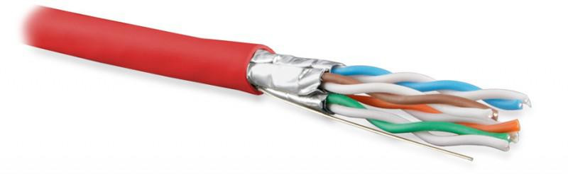 Кабель витая пара U/FTP кат. 6A (10GBE) 4 пары (23AWG) ож (solid) каждая пара в экране без общего экрана нг(А)-HF -20град.C-+60град.C UFTP4-C6A-S23-IN-LSZH-RD-500 Роз (уп.500м) Hyperline 445109