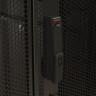 Шкаф напольный 19дюйм 42U 2055х600х1200мм (ВхШхГ) передняя и задняя распашные перфор. двери (75%) ручка с замком (RAL 9005) (разобранный) TTR-4262-DD-RAL9005 черн. Hyperline 425248