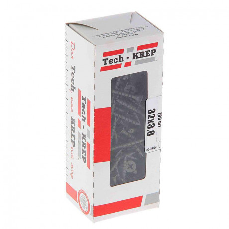 Саморез гипсокартон-дерево 3.8х32 (коробка) (уп.200шт) Tech-Krep/Zitar 102121