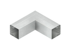 Наружный угол 90° с крышкой, 60x60 мм, сталь, оцинк. NIEDAX LUAC 60.060