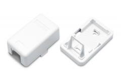 Корпус настенной розетки для установки 1-ой вставки а Keystone Jack SBB3-1-WH бел. Hyperline 441126