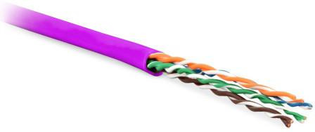 Кабель витая пара неэкранир. U/UTP кат. 6 4 пары (24 AWG) мж (patсh) без разделителя PVC нг(А)-HF -5град.C-+60град.C UUTP4-C6-P24-NCR-IN-PVC-PK-100 Роз (уп.100м) Hyperline 444320