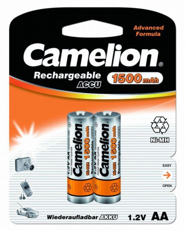 Аккумулятор AA/R6 NI-MN 1500мА.ч BP-2 металлик (блист.2шт) Camelion 3510