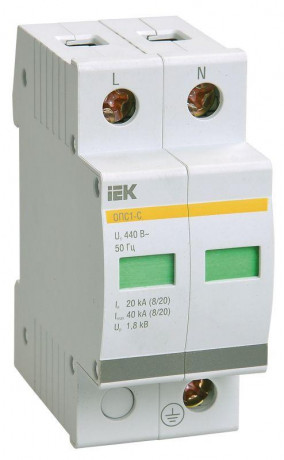 Ограничитель перенапряжения ОПС1-C 2P KARAT IEK MOP20-2-C