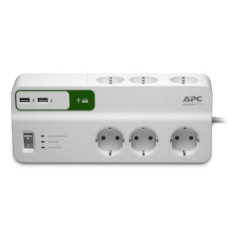 Удлинитель с сетевым фильтром 6х2 бел. PM6U-RS APC 283526