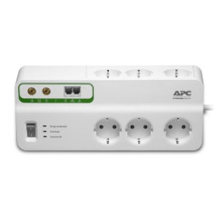 Удлинитель с сетевым фильтром 6х3 бел. PMH63VT-RS APC 283528