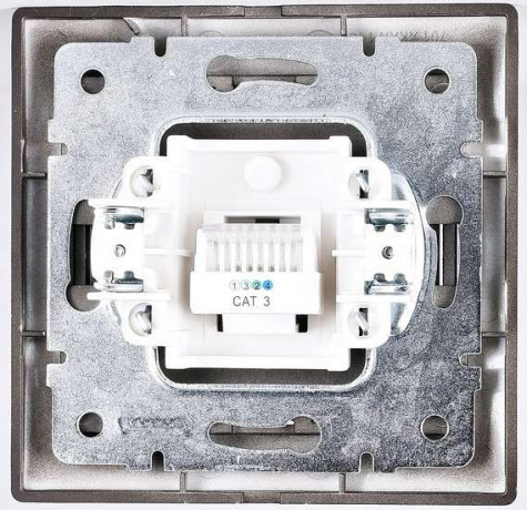 Розетка 1-м СП Mira с заземл. керамика черн. бархат LEZARD 701-4242-122