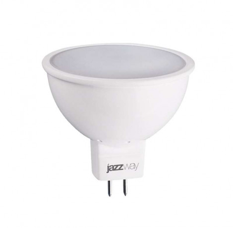 Лампа светодиодная PLED-ECO 5Вт JCDR MR16 рефлектор матовая 4000К нейтр. бел. GU5.3 400лм 230В 50Гц JazzWay 1037107A