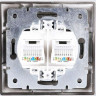 Розетка 2-м СП Mira 16А IP20 с заземл. керамика черн. бархат LEZARD 701-4242-127