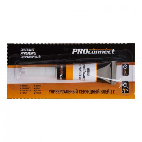Клей универсальный секундный 3г (уп.12шт) на мульти-карте Proconnect 61-0900