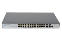 Коммутатор управляемый L2 PoE 24 Base-T 1000Мбит/с портов 802.3af/at 4 combo Base-TX/SFP 1000Мбит/с 1U 19дюйм 220В суммарная мощность 400Вт GIGALINK GL-SW-G204-24P