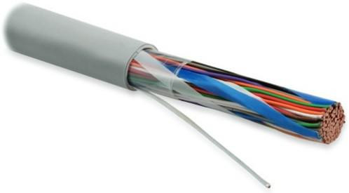 Кабель витая пара неэкранир. U/UTP кат. 3 50 пар (24 AWG) ож (solid) PVC -10град.C до +50град.C UUTP50-C3-S24-IN-PVC-GY Сер (м) Hyperline 19954