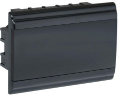 Корпус модульный встраиваемый ЩРВ-П-12 PRIME IP41 пластик. черн. IEK MKP13-V-01-12-41-K02