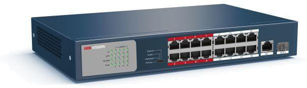 Коммутатор DS-3E0318P-E/M(B) 17х100Мбит 1SFP 16PoE+ 135Вт неуправляемый Hikvision 1074289