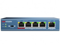 Коммутатор DS-3E0105P-E(B) 4х100Мбит 4PoE 58Вт неуправляемый Hikvision 413732