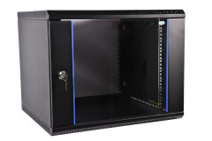 Шкаф коммутационный ШРН-Э-6.350-9005 6U 600х350мм пер.дв.стекл черн. ЦМО 491581