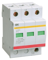Ограничитель перенапряжения ОПС1-B 3P KARAT IEK MOP20-3-B