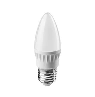 Лампа светодиодная 61 129 OLL-C37-6-230-6.5K-E27-FR 6Вт свеча 6500К холод. бел. E27 600лм 176-264В ОНЛАЙТ 61129