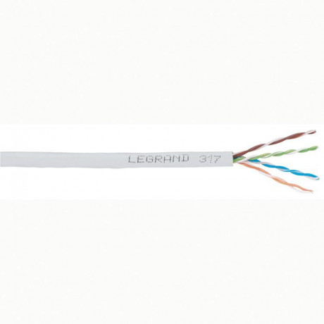 Кабель витая пара U/UTP кат.5e 4х2х24AWG solid PVC сер. 305м (м) Leg 032751