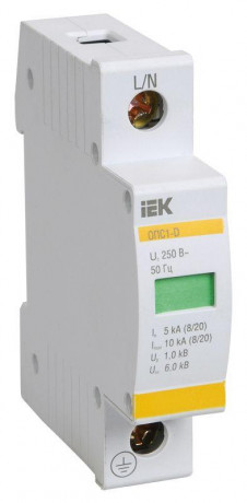 Ограничитель перенапряжения ОПС1-C 1P KARAT IEK MOP20-1-C