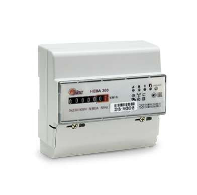 Счетчик НЕВА 303 1S0 3ф 5-60А 230/400В 1 класс точн. 1 тариф. мех DIN-рейка Тайпит 6056054