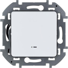 Выключатель 1-кл. Inspiria 10А IP20 250В 10AX с подсветкой/индикацией механизм бел. IEK 673610