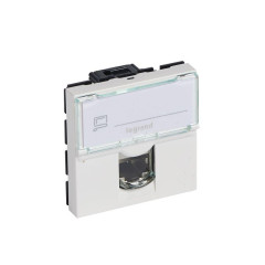 Механизм розетки компьютерной СП 2мод. Mosaic RJ45 кат.6 UTP бел. Leg 076564